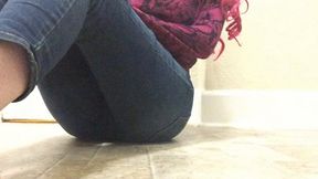 Piss Soaking Jeans and Foot Worship