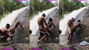 sexo gostoso na beira da cachoeira dana bueno foi a cachoeira com o lutador de mma allan guerra gomes