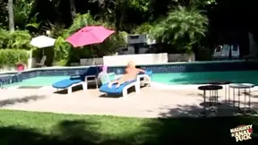 Curvy blonde PAWG gets deepthroated and fucked deep in her ass