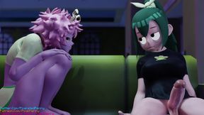 Tsu & Mina Throatpie Inflation - My Hero Academia 3D Hentai Anime