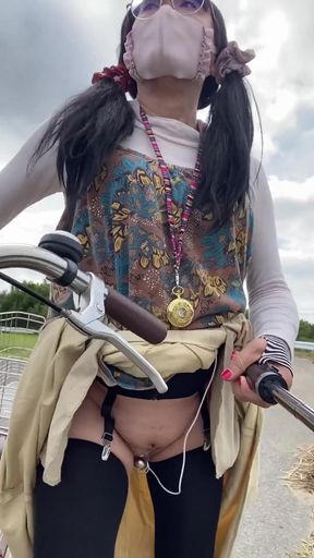No. 241 Cycling with My Pussy on Full Display