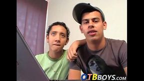 Twinks play act with all the BDSM gear while enjoy orgy