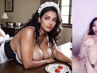 Large-assed, bulky maid gets banged by her boss