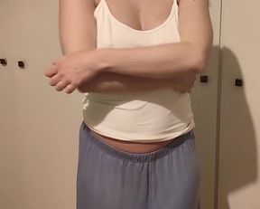 Watch the biggest natural boobs flaunt in this exhibitionist's beach flashery - The Evolution of Boobs!
