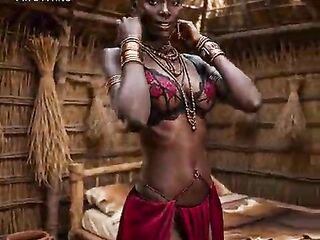 Afro hawt [AI - Generated] large titties large booty thick ebony naija lewd sexy aged mother I'd like to fuck black abode wife drilled raw in the market square by her customer raw, no cock rubber