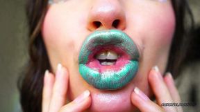 sensual glossy minty kiss