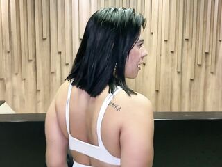 LATIN HONEY MILF NEIGHBOR screws a BBC in the office elevator, takes off the jo-bag, creampie, interracial