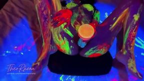 Vibrant Nights: Intense Fluorescent Fun in Bed!