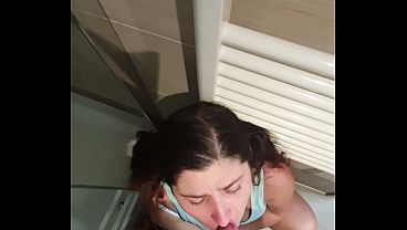 Stupid Stepdaughter Brushes Her Teeth with Cum, Stepdaddy Cheated Her