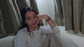 I give my rich Latina stepsister a nice fuck until she gives her all her rich milk on her feet
