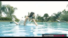 horny brunette heather hart seduces pool boy johnny castle