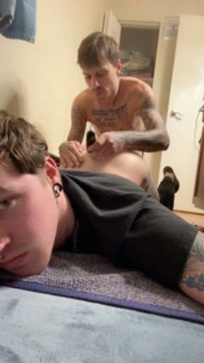 Jake waxes Atlas