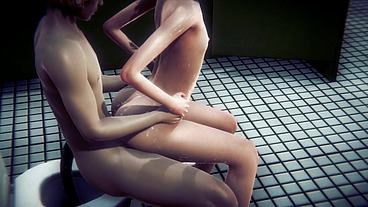 Yaoi Femboy - Ethan Sitting anal bareback - Sissy Crossdress Anime Manga Japanese Asian Game Porn