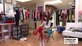 bts - cutie vina sky shows off her pussy and tits backstage!