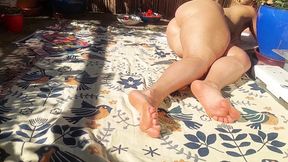 Natural Blonde Young Wife Outdoor