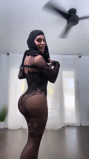 Middle Eastern woman in lingerie