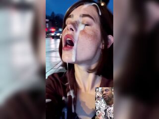 Ellie Gets Sprayed With Cum, Velma Facial, AI Generated, Compilation