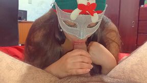 esposa puta mamando y cabalgando a vecino morboso de navidad y ano nuevo (rico sexo sin condon a cambio de dinero)