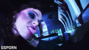 Dark room MILF threesome with big tits