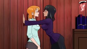futanari Nami fucks  Nico Robin