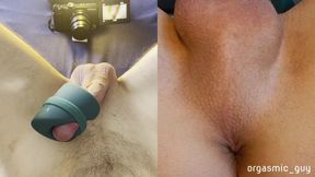 My Favorite Toy Gives Me an Intense Orgasm - Split View with Orgasmic Contractions