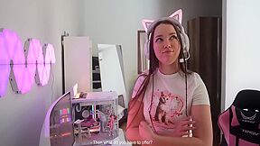 My Stepbrother Interrupted My Livestream And Fucked Me Right In Front Of Everyone. 18 Min