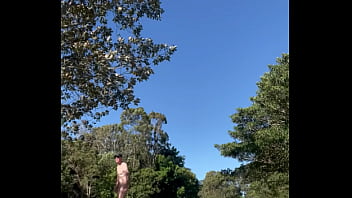 punycunt walks nude with a big hard erect cock in the park in the middle of the day