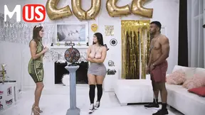 Big-titted brunette Violet Myers and Troy Francisco in hot Jerkaoke session