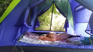 Almost FUCKED by my bf FRIEND in TENT at Camping# Camping morning