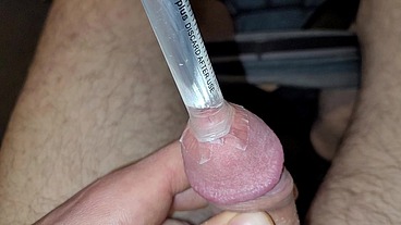Edging to orgasm - Measuring my precum and cum