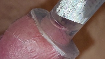 Edging to orgasm - Measuring my precum and cum