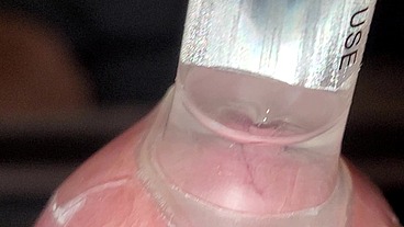 Edging to orgasm - Measuring my precum and cum