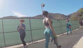hot latina brunette fit ass tight spandex