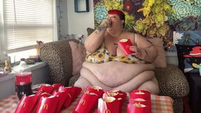 SSBBW’s Gluttonous 20 Lg Fries Pigout Challenge SD