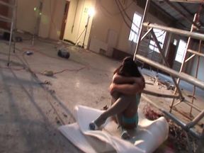 Sluts in Class Scene-4_booty Busty Brunette Fucking in Threesome in the Middle of the Construction Site