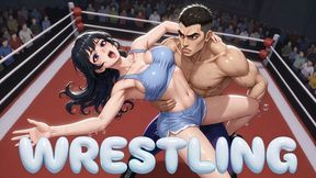 MIXED WRESTLING - Wall Reverse Into Full Body Scissors Face Spit and Pushed Crotch Grind Until Total Defeat (Erotic Audio)