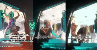 MILF GETS WILD AND FUCKS Stripper In The Party Bus