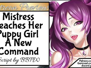 F4F Mistresse Teaches Her Puppy Hotty A Recent Command: Lick!