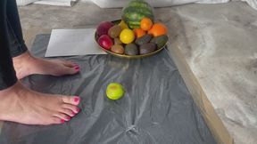Full version - Crushing fruit with my bare feet. I know you want to lick it off!
