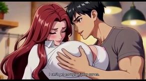 Big boobs stepmom seduced by stepson in kitchen