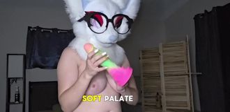 Marie's toy review turned into a dragon dildo fuck machine for her birthday