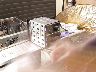 SERVER CATCHES FIRE - $15 Server Rack Adventures Vlog #2
