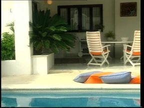 Very sexy lesbians in the swimming pool