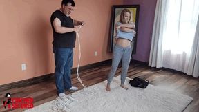 Claire's Leather Sack Struggles (MP4 Format)