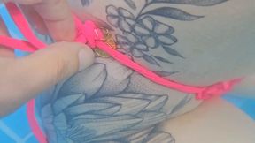 Jennifer Pimenta and Kasallpimenta have risky outdoor sex by the pool