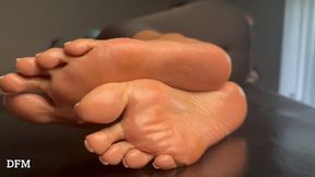 "Treasure Wrinkled Soles Seductive Massage Table Tease"