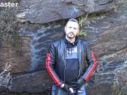 Outdoor Jerk off instruction and piss preview
