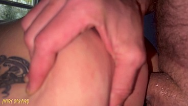 POV Petite EMO gets assfucked and CREAMPIE in her cunt