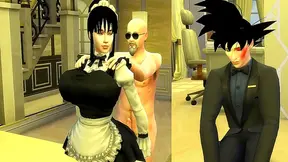 Maids Forbidden Desire: Servant Teases Master While Spouse Watches Tensely