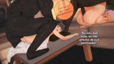 Interracial cartoon 3D hentai with BBCs: Big Dicks Get Wild!